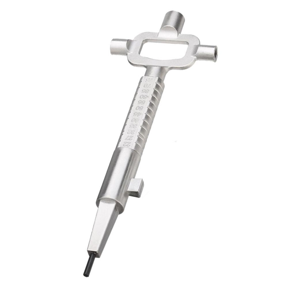 7.5Inch Sliver Locksmith Tool Multi Purpose Cylinder Gauge Cam Turner Spindle Turner 775821395863