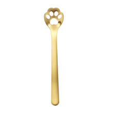 3Pcs Coffee Spoon Ins Stainless Steel Creative Cat Claw Dog Claw Hollow Coffee Spoon Stirring Spoon Dessert Spoon Hollow