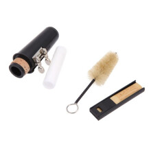 Alto Sax Saxophone Mouthpiece with Cap Metal Buckle Reed Reed Case Cleaning Brush