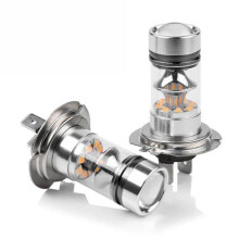 2PCS H7 LED Bulb 100W 20 SMD LED Auto Car Reverse 6000K LED Lamp Fog/Driving DRL Light Bulb Car Fog lamp 360 Degree