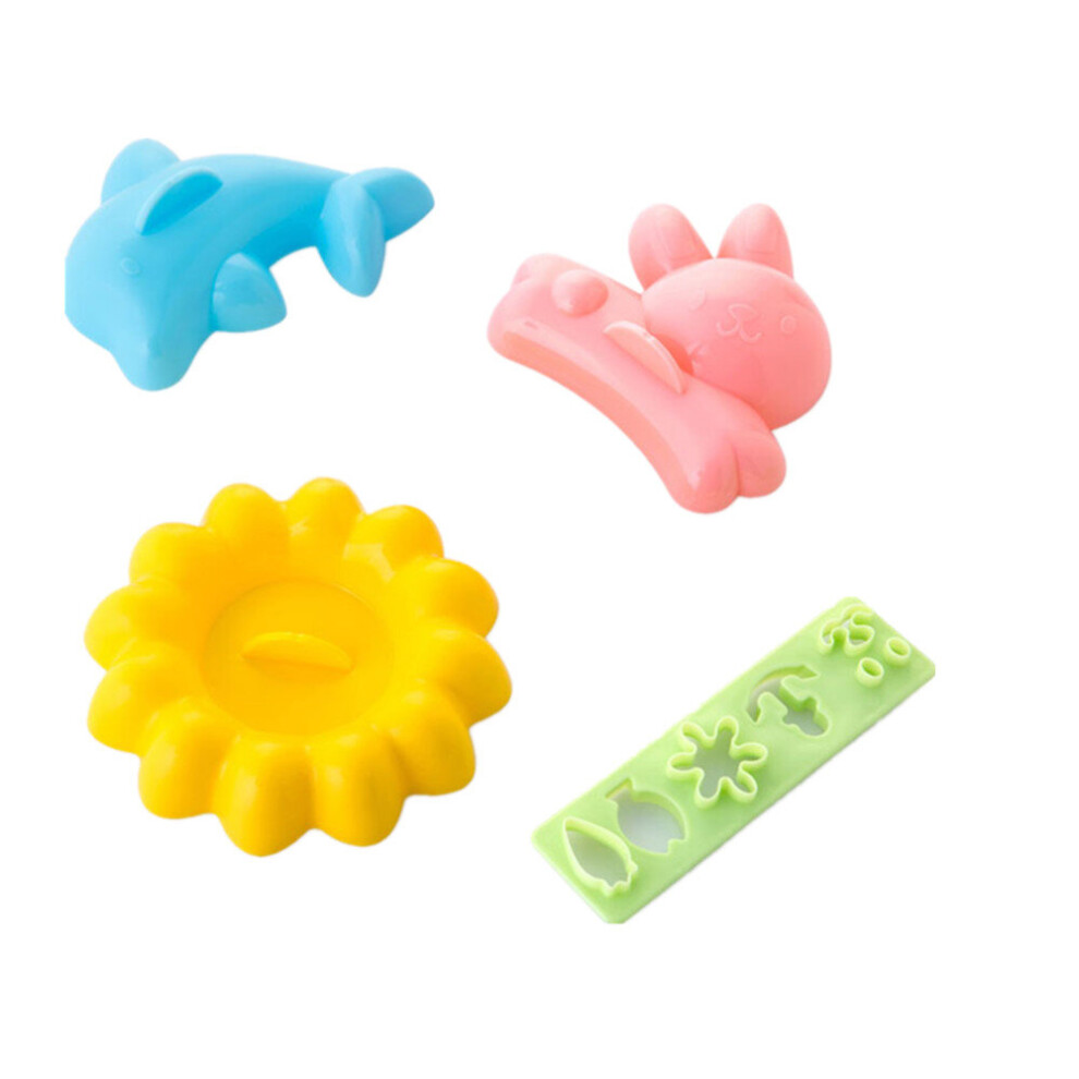 1Set Vanzlife Creative Cute Rabbit Dolphins Seaweed Rice Box Mold Diy Vegetarian Mold Baby Food Bento Mold Gadgets Chaochuang