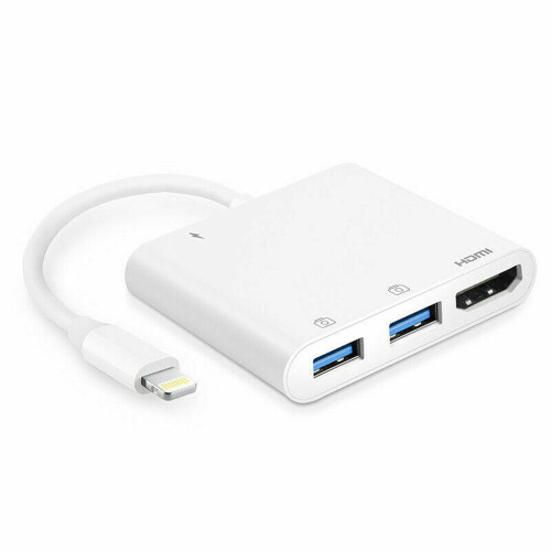 Lightning HDMI Cable USB 3.0 PD Camera AV Adapter ForiPhone SE XS XR 11Pro iPad 2