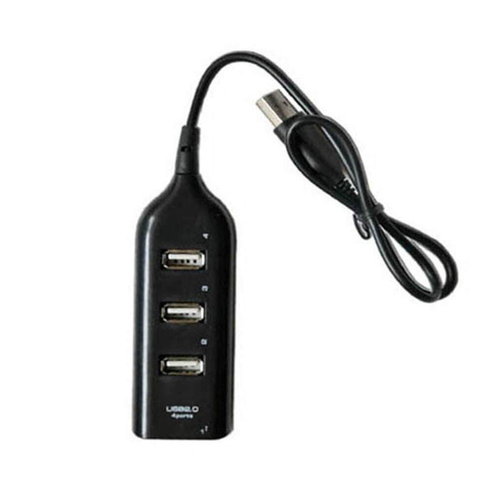 Usb Hub 2.0 High Quality Hi-Speed 4Port Splitter Hub Adapter For Pc Computer Usb Hub 2.0 4 Ports For Notebook Black 701942859717