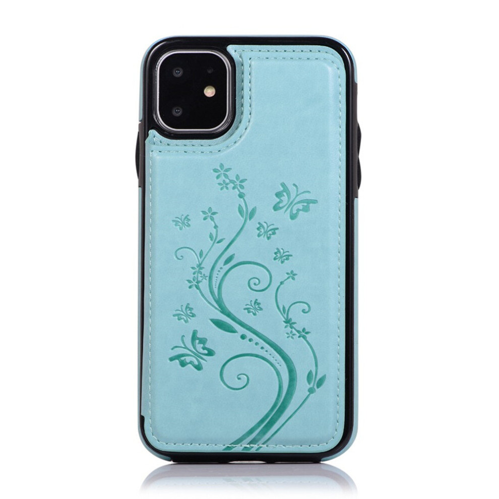 Lucky Butterfly Flower Embossing Magnetic Flip Wallet Case For Iphone 12 777178656291