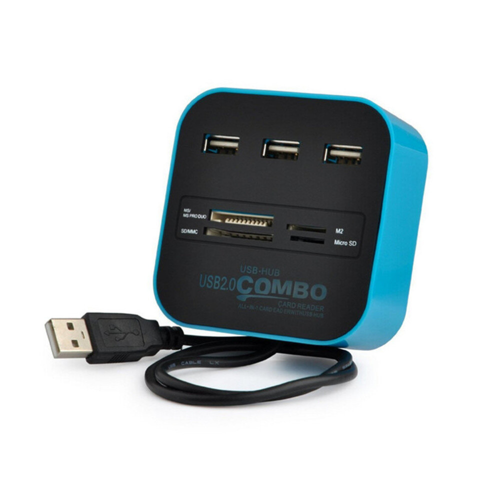 All In 1 Usb 2.0 Hub 3 Port With Micro Multi Card Reader Ubs Hub For Sd/Mmc/M2/Ms/Mp Computer Accessories 777178718241