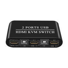 Multifunctional 4K High Definition HDMI KVM Switch 2-Port USB Manual Switcher Box Keyboard Mouse Splitter