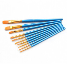 10pcs/set Children DIY Painting Art Supplies Tool Artist Paint Brush Nylon Hair Watercolor Oil Brush Painting Art Supplies