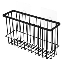 2Pcs Self-adhesion Kitchen Bathroom Iron Wire Basket Bin Storage Rack Mesh Organizer Products Home Gadgets Panier