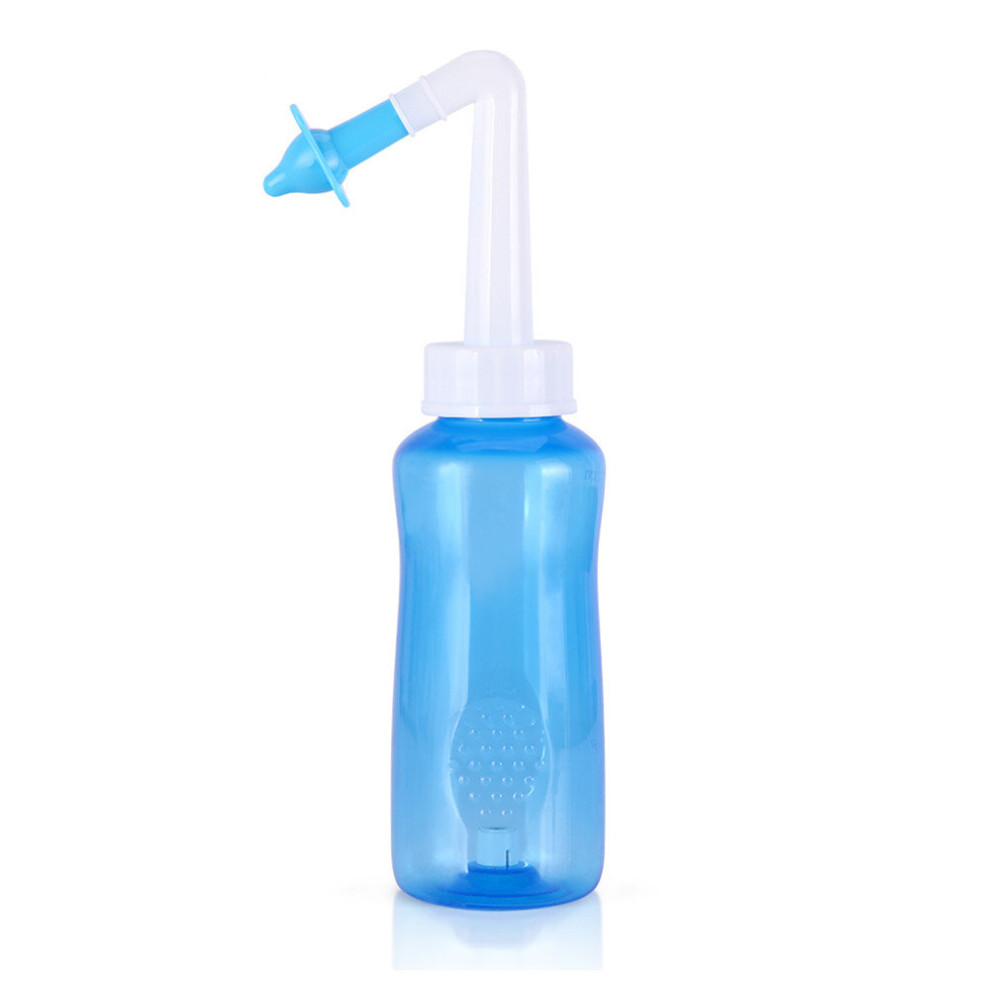 2Pcs 300Ml Neti Pot Nasal Wash Cleaner Nose Protector Moistens Nasal Irrigator Nozzle Cleaning Avoid Allergy Rhinitis Sinus Rinse Blue Chaochuang