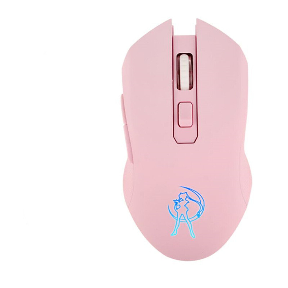 Silent Led Optical Game Mice 1600Dpi 2.4G Usb Wireless Mouse For Pc Laptop 667C Pink 701942838002