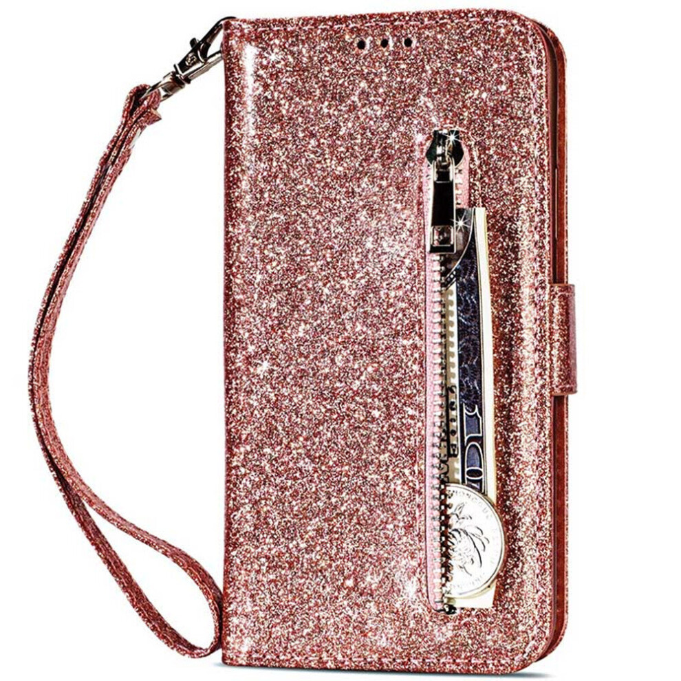 For Huawei P30 Mobile Phone Case Glitter Powder Flip Wallet Pu Leather Case 777178675810