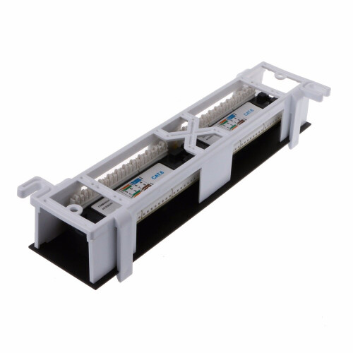 12 Ports Ethernet LAN Network Adapter CAT6 Patch Panel RJ45 Networking Wall Mount Rack Mount Bracket Network Tools Drop Shipping 1