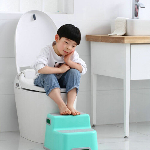 Children's stool urinal potty training non-slip bathroom kitchen two step stool is portable and stackable HUG-Deals dropship 2