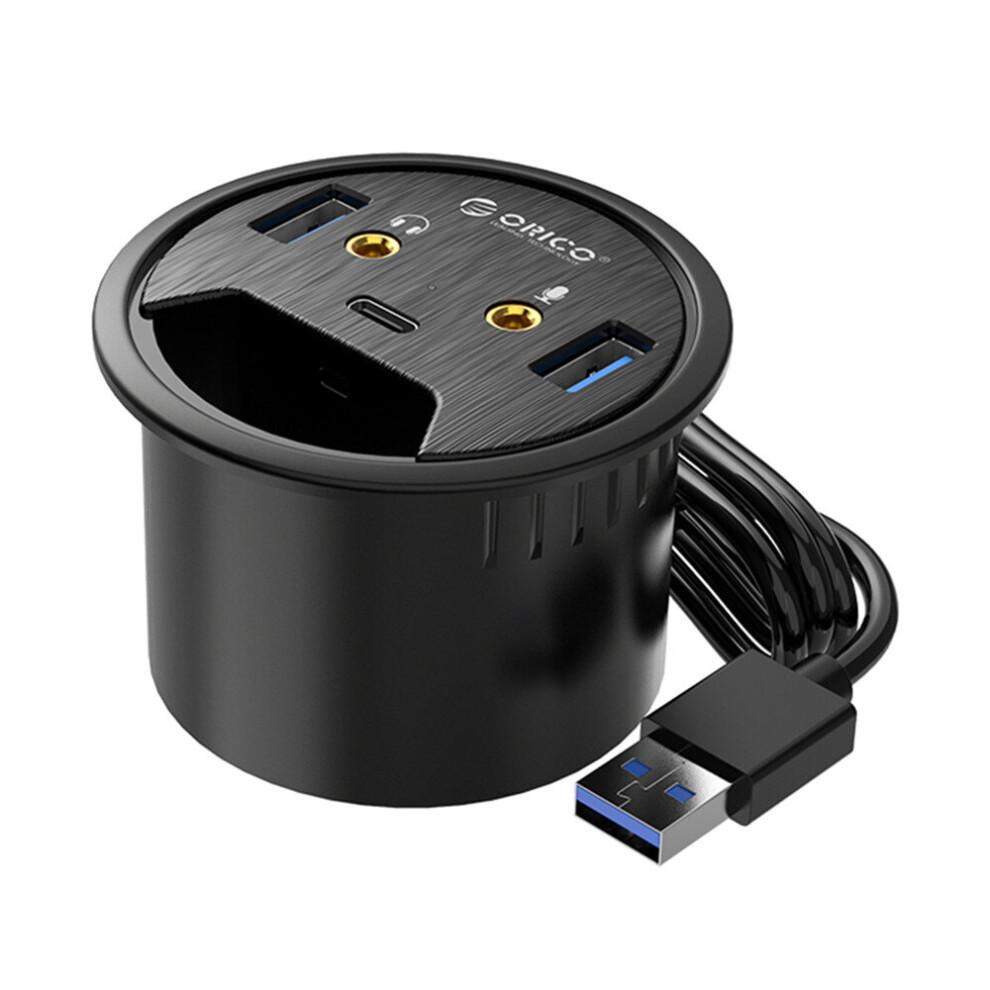 Desktop Grommet Usb 3.0 Hub With Headphone Microphone Port Type C Hub Otg Adapter Splitter For Laptop Accessories 701942831638
