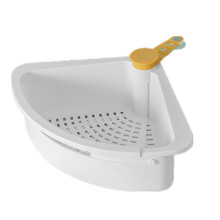 Foldable Corner Sink Drain Rack Shelf Suction Cup Sink Drain Basket Bowl Sponge Holder Kitchen Bathroom Storage Organizer