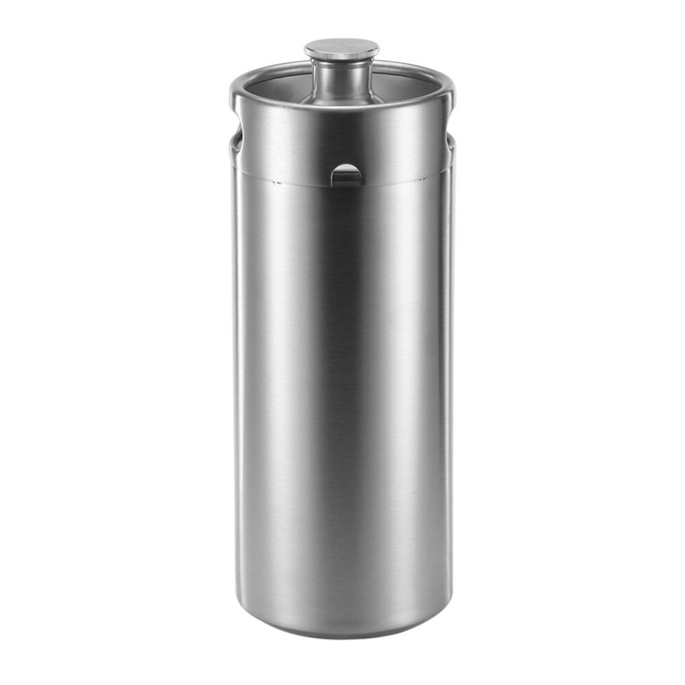Stainless Steel 4L Premium Homebrew Growler Mini Keg Beer Growler Leak Proof Top Lid Beer Bottle Home Brewing Making Bar Tool 777178681835