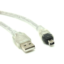 USB Male to Firewire IEEE 1394 4 Pin Male iLink Adapter Cord firewire 1394 Cable for SONY DCR-TRV75E DV camera cable