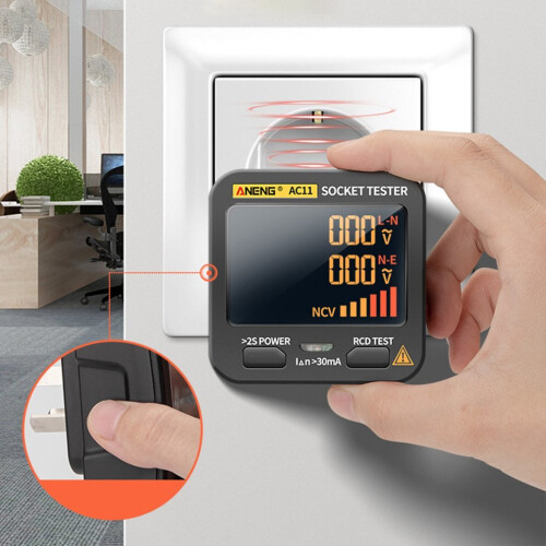 Multifunction Socket Tester Outlet Rcd Gfci Test & Bside Voltage Detector 2