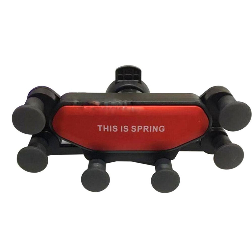 2Pcs Non-Slip Automatic Grip Car Phone Holder Stand Vent Gravity Bracket Tpu Abs Phone Holder Silver/Red/Black 775821394989