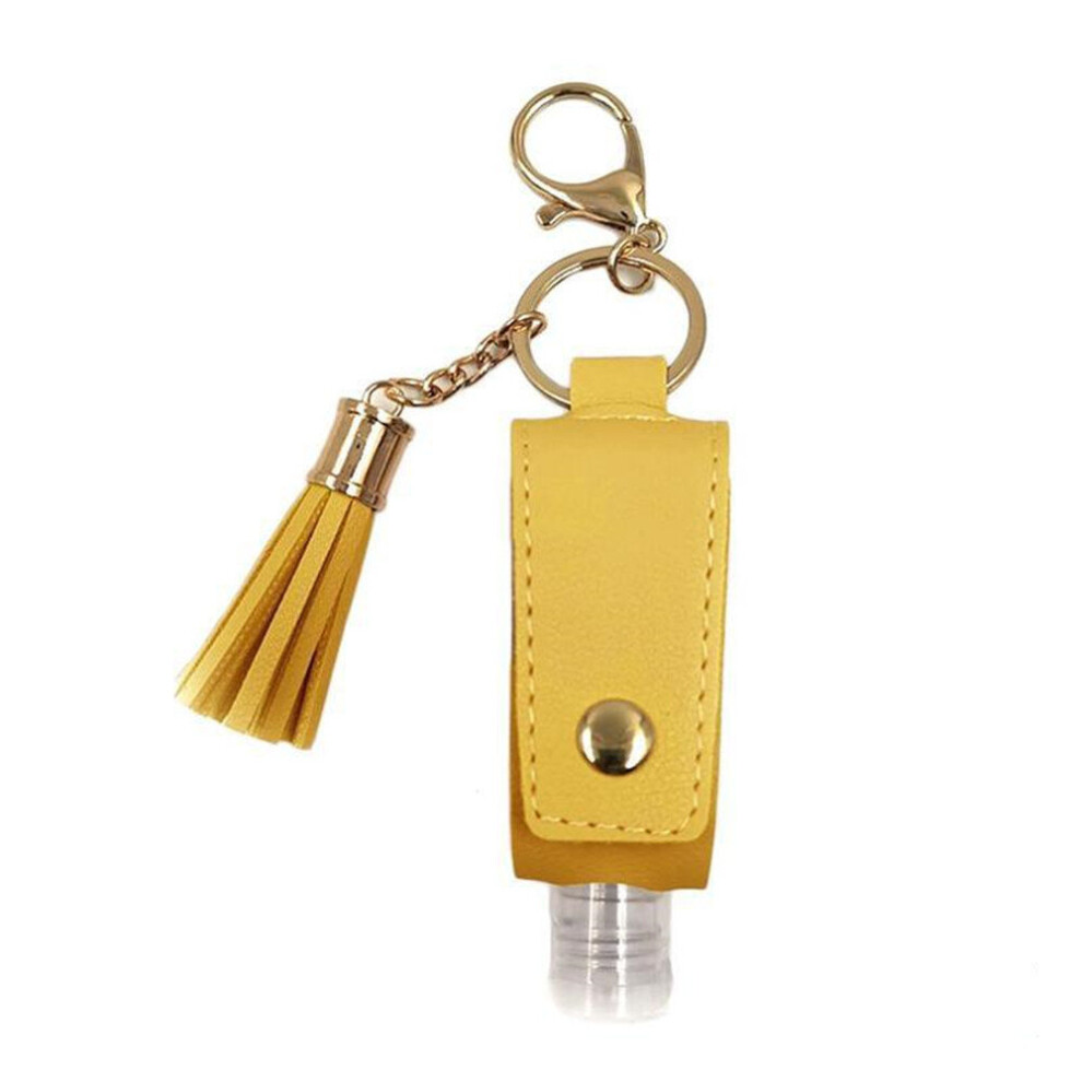 Chaochuang Yellow 3Pcs 30Ml Bottle Gel Hang Bag Portable Sanitizer Gel Holder Refillable Empty Bottle With Keychain Hand Sanitizer Bottle Gel Hang Bag