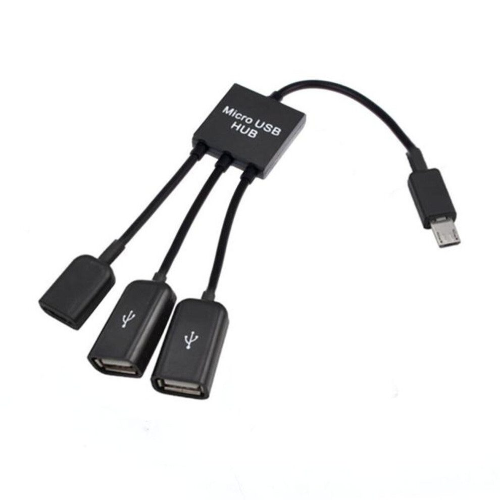 3 In 1 Usb Otg Cable Adapter Micro Usb Hub Usb Otg Adapter For Smartphone And Tablet 17Dec18 701942831119
