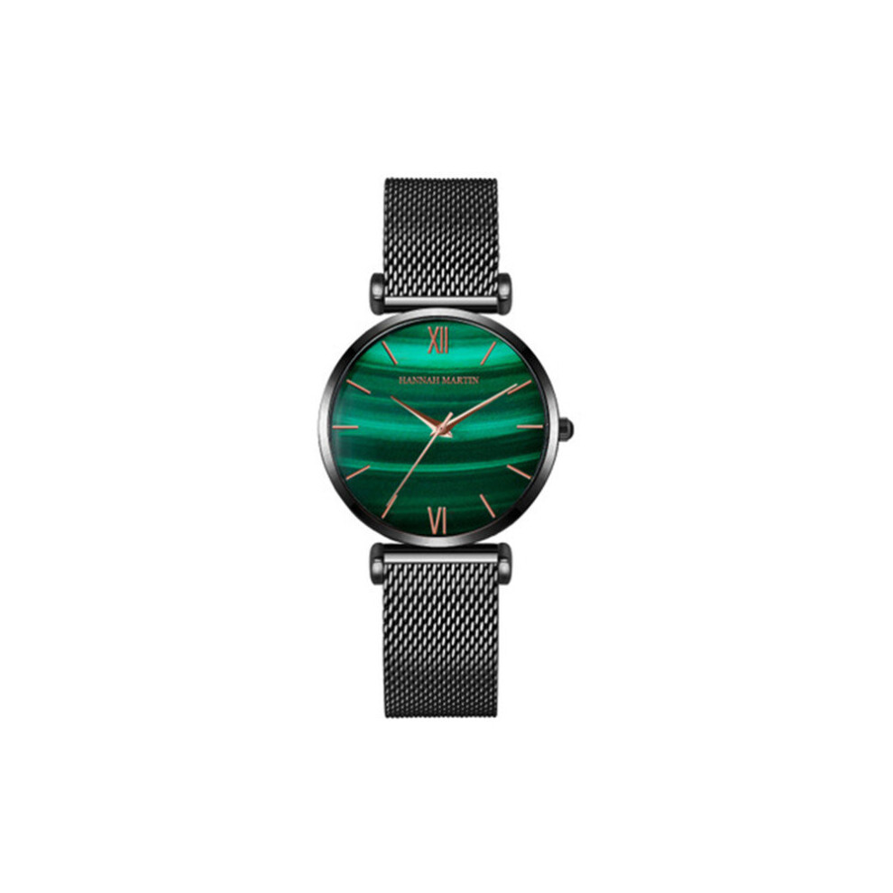 Quartz Watch Malachite Green Dial Stone Watch Ladies Watch