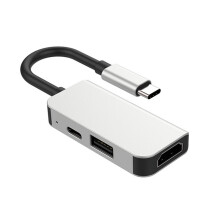 USB3.1 Hub Type-C to HD+USB Adapter 3-in-1 Multi-functional Laptop Splitter Converter Dock