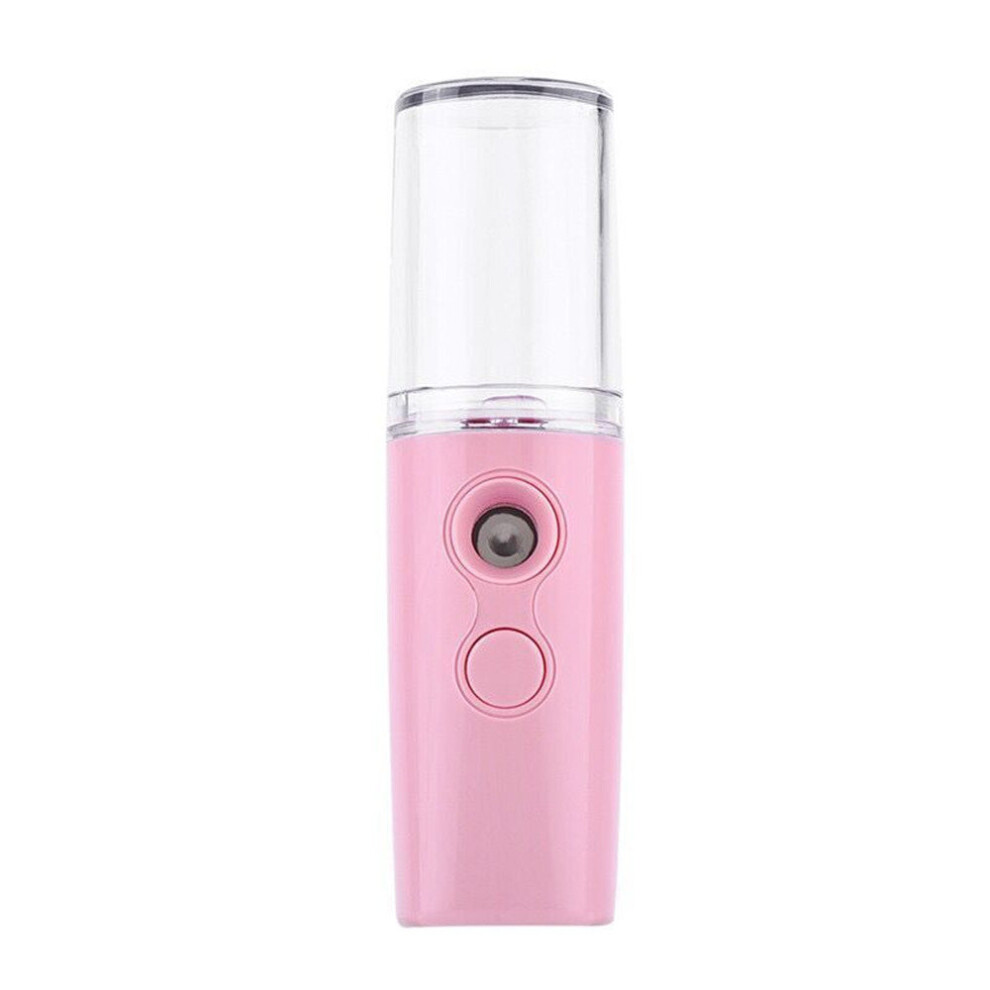 Chaochuang Pink 2Pcs Nano Spray Moisturizer Mini Moisturizer Beauty Instrument Steamed Face Instrument Handheld Portable Steamed Face Humidifier