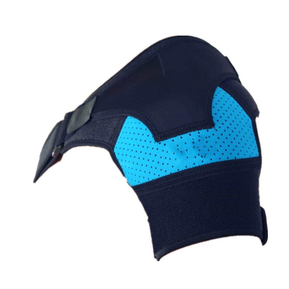 Chaochuang Blue Shoulder Brace With Pressure Pad Neoprene Shoulder Support Shoulder Pain Ice Pack Shoulder Compression Sleeve