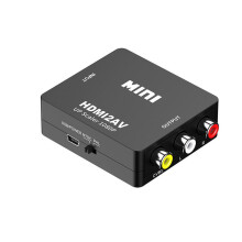 HDMI TO AV Scaler Adapter HD Video Composite Converter Box HDMI to RCA AV/CVSB L/R Video 1080P Mini HDMI2AV Support NTSC PAL New