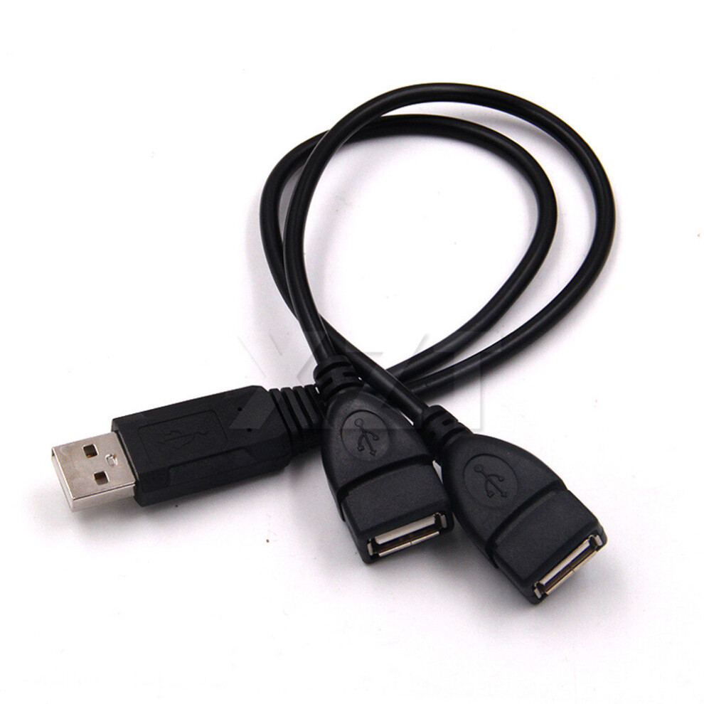 Usb 2.0 A 1 Male To 2 Dual Usb Female Data Hub Power Adapter Y Splitter Usb Charging Power Cable Cord Extension Cable 701942842290
