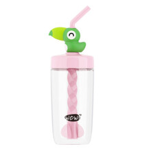 400ml Water Bottle With Straw Plastic Water Bottles For Kids Children Water Bottle Student School Leak Proof Water Juice Bottle