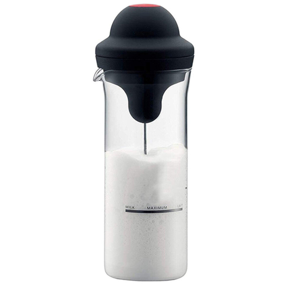 Chaochuang Milk Frother Electric Foamer Coffee Foam Maker Milk Shake Mixer Battery Milk Frother Jug Cup Black