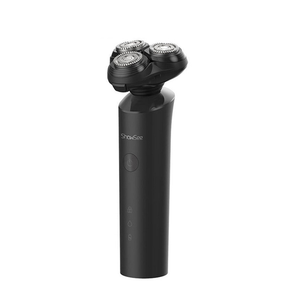 Chaochuang Black Electric Shaver Razor Beard Trimmer For Men Dry Wet Beard Trimmer Portable Rechargeable Washable Shaving Machine