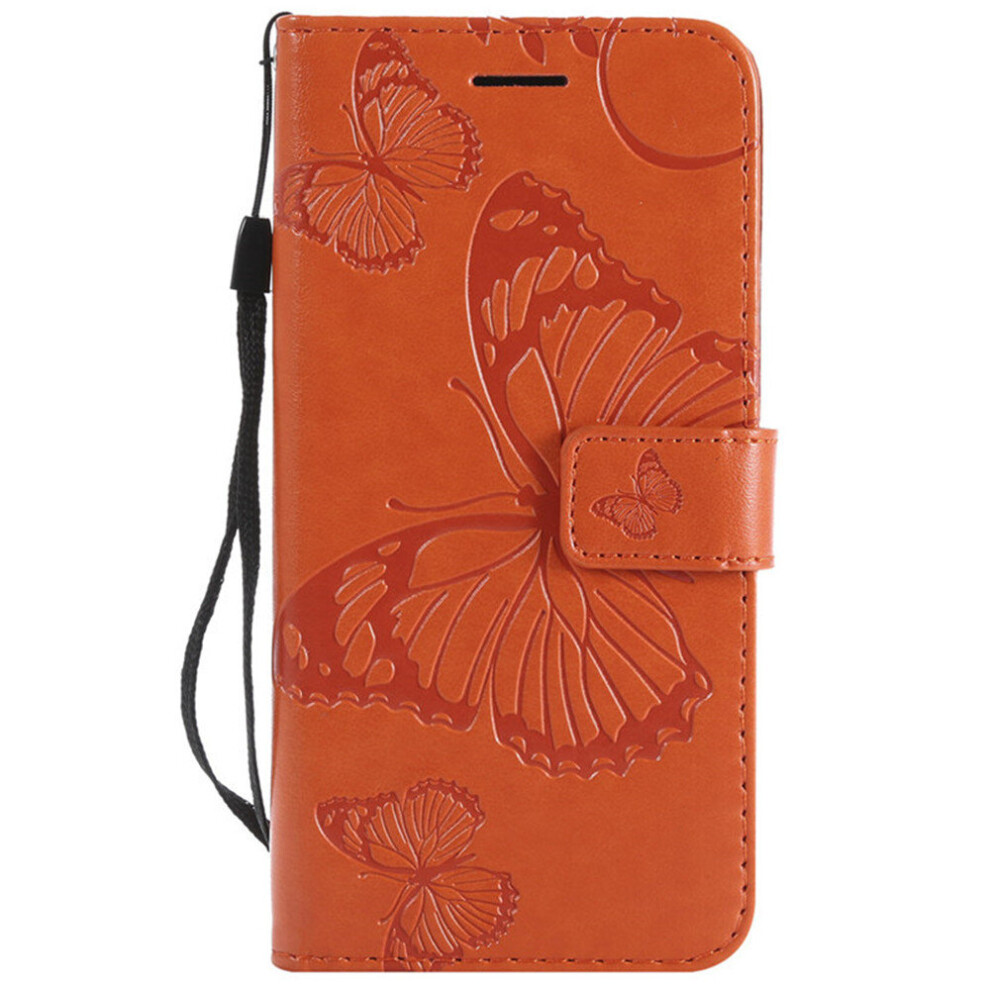 Card Slot Coque Flip Pu Leather Case For Lg K50/Q60 Big Butterfly Embossing Flip Phone Bags 777178678569