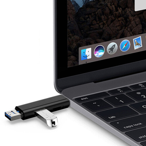 Portable SD Card Reader USB 2.0 OTG Micro USB Type C Card Reader Lector SD Memory Card Reader For Micro SD TF OTG Cardreader 1