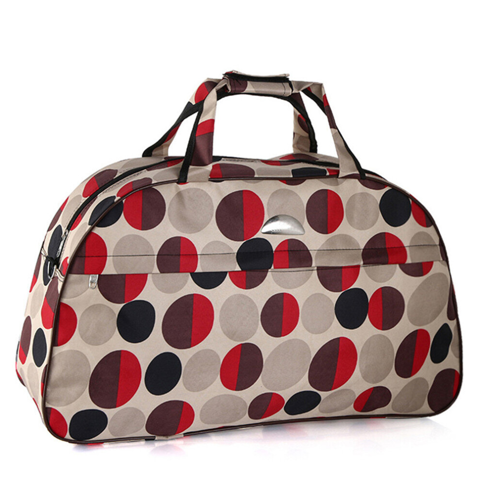Lovely Women Dot Travel Bag Girls Fitness Duffle Shoulder Bags Nylon Handbag Weekend Tote Big Bag-image-OPC-P79VSZ5-NEW
