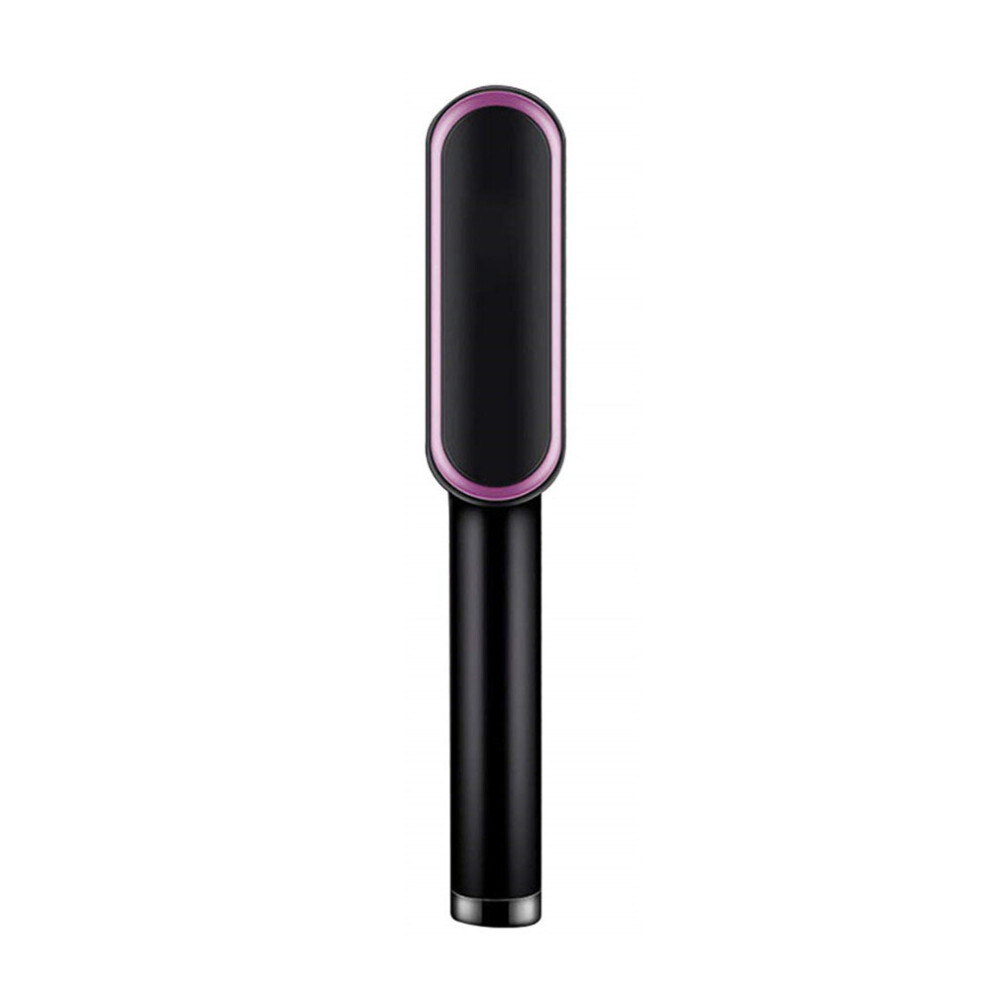 Chaochuang Black Professional Hair Straightener Tourmaline Ceramic Hair Curler Brush Hair Comb Straighteners Curling Hair Iron Hair Styler Tool
