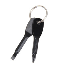 10pcs Stainless Steel Multi Tools Key Ring EDC Screwdriver Set Pocket Outdoor Tool Set Multitools Keychain Pesca Sliver Black
