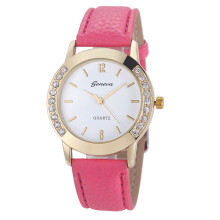 2 Pcs Women Watches New Fashion Leather Quartz Wrist Watch Rhinestone Diamond Clock Luxury Ladies Casual Watch