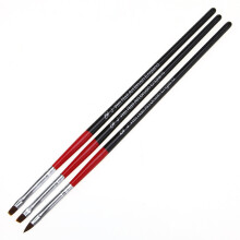3PCS Paint Brush For Watercolr Oil Painting Different Shape Nylon Hair Brushes Gouache Acrylic Drawing School Art Supply