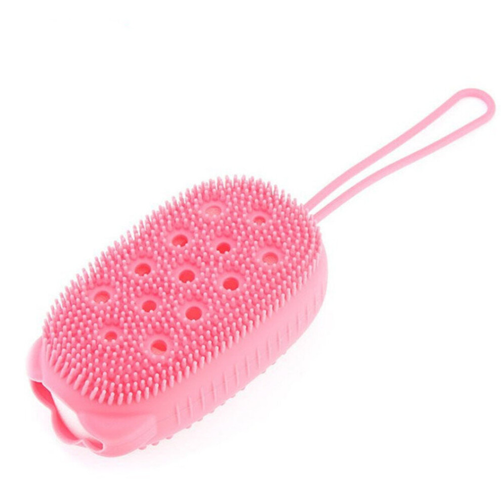 Chaochuang 2Pcs Body Shower Rub Massage Sponge Quick Foaming Bath Brush Bathroom Soft Silicone Rubbing Massage Bubble Bathing Sponge Brush