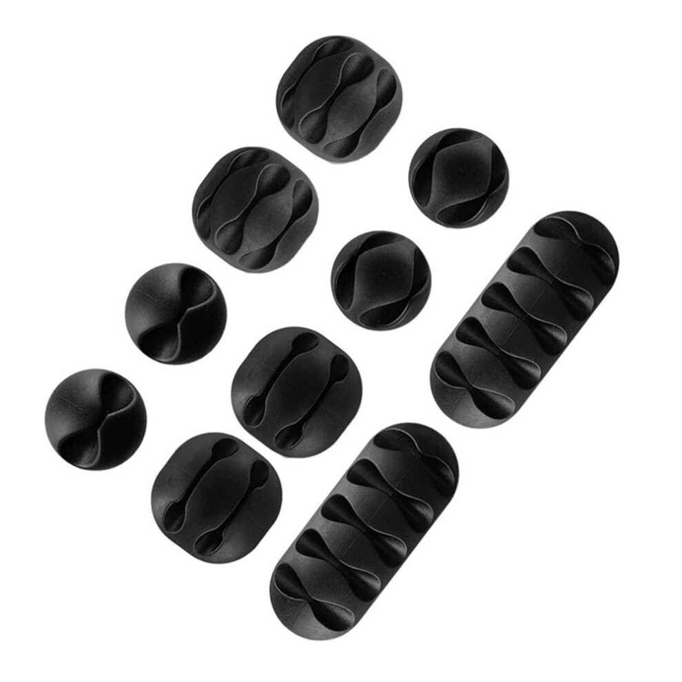 10Pcs/Set Cable Clips Multipurpose Cord Holder Self-Adhesive Cord Management Cable Holder Earphone Wire Organizers 701942852770