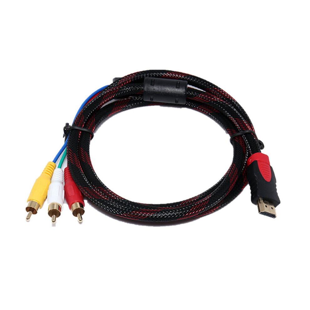 Hdmi Male To 3 Rca Video Audio Av Cable Cord Adapter For Tv Hdtv Dvd 1080P Computer Video Adapter Cable 701942842665