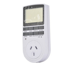 KWE-TM02 Electronic Digital Timer Switch Plug Kitchen Timer Outlet 230V 50HZ 7 Day 12/24 Hour Programmable Timing Socket