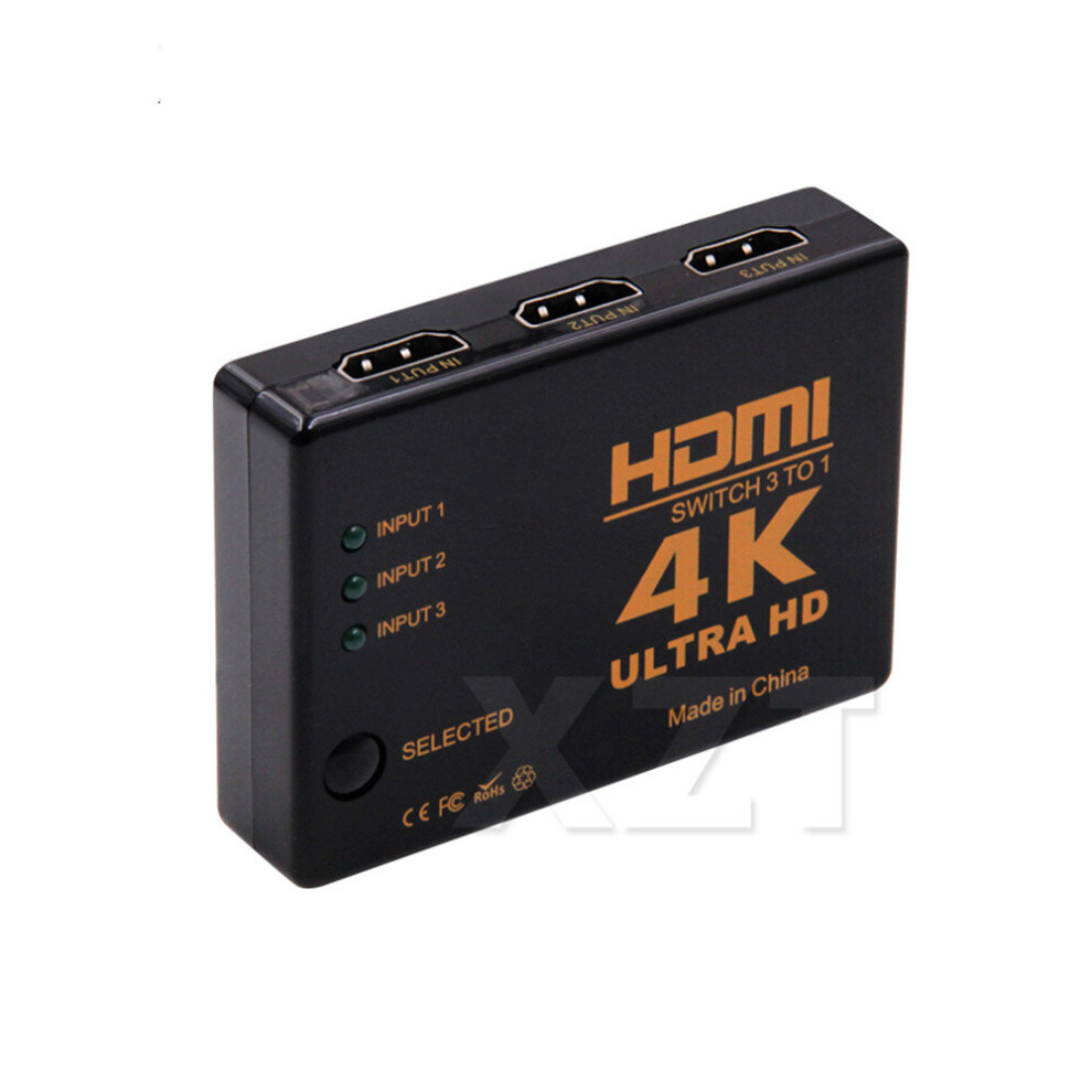 Hdmi Switch 3 Port 4K*2K Switcher Splitter Box Selector 3X1 Ultra Hd Video 1080P For Dvd Hdtv Xbox Ps4 701942858192