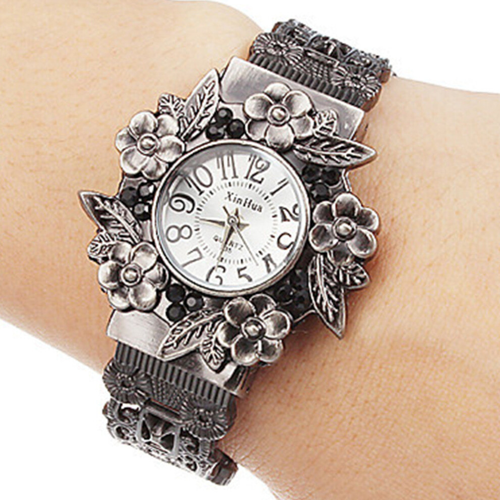 Vintage Bracelet Watch Women Watches Fashion Casual Flowers Ladies Watch Women's Watches Clock