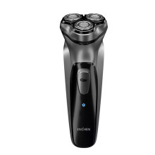 electric shaver Type-C USB rechargeable shaver 3-blade portable beard trimmer, men's washable intelligent control body
