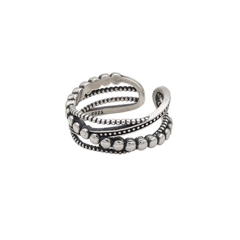 3PCS Copper  Trendy Rings for Women Vintage Minimalist  Black Finger Jewelry Punk  Party Gifts