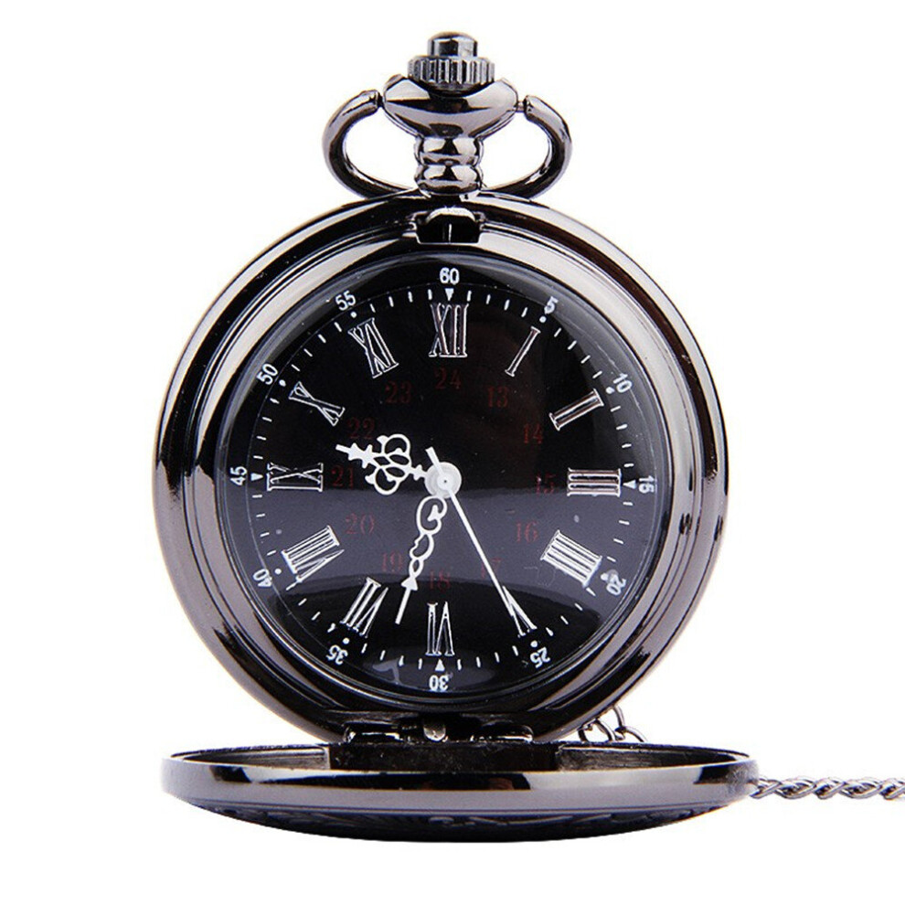 2 Pcs Pocket Watch Simple Retro Romantic Double Display Quartz Watch Vintage Roman Number Dial Pendant Watch-image-OPC-P79VX6J-NEW